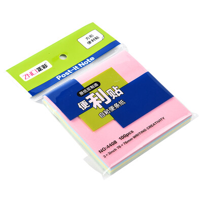 

Zhengcai ZNCI color note paper Pepsi paste square post-it scratch pad easy to post N times post office note 76 76mm 4 color 100 1 this 4408