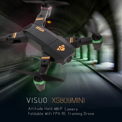 

VISUO XS809mini Altitude Hold Foldable 480P Camera Wifi FPV RC Training Drone