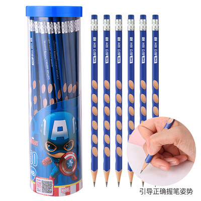 

Disney hole hole pencil childrens triangle pencil pupils holding posture correction pen stylus pen posture pen 50 barrel Marvel E0061A