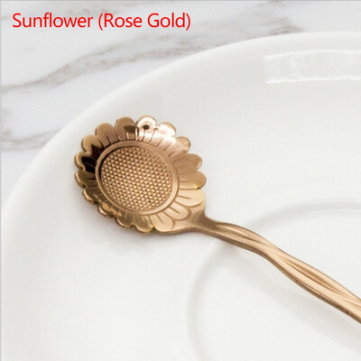 

NeillieN Stainless steel spoon coffee spoon cherry spoon Golden Rose spoon companion gift spoon creative gift spoonladle