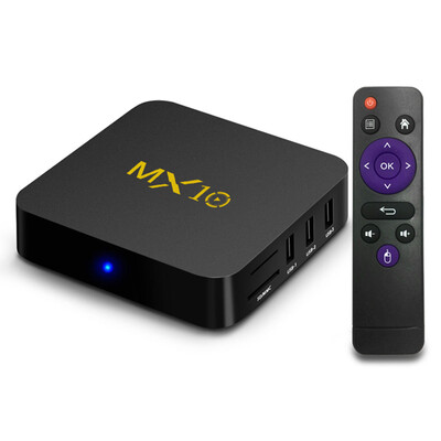 

MX10 Smart Android 81 TV Box RK3328 4K VP9 H265 HDR10 USB30 4GB 64GB DLNA Miracast WiFi LAN HD Media Player UK Plug