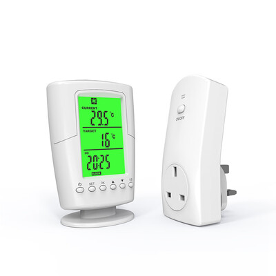 

Smart Programmable Wireless Remote Thermostat Plug in Socket Heating Cooling Program Temperature Controller--AC110V-120V 15A US