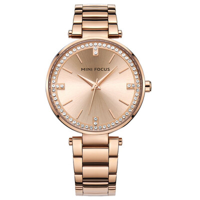 

BOFUTE Womens Watch Business Watch Quartz Watches Diamond Japanese Movement Calendar Waterproof Metal Strap 0031L