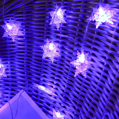 

Hexagonal Snowflake Holiday String Lights Christmas Lights LED Decorative Light Total Length 21 Meters with Battery Box