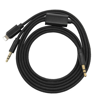 

2 in 1 For Lightning 35mm Audio Cable Male to Male AUX Wire Adapter Cord for iPhone 7 7 Plus 8 8 Plus X to Car Stereo Speakers He