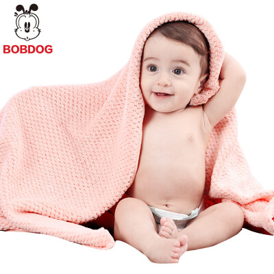 

Babu bean baby bath towel newborn bath towel baby bath big bath towel children bath towel bathrobe baby supplies micro pink 100120cm