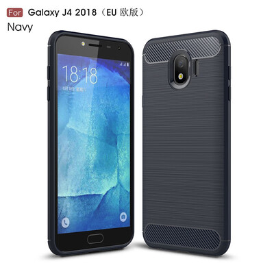 

BONGEM Samsung Galaxy J4 2018EU versionCase with Flexible&Durable Shock Absorption with Carbon Fiber Design