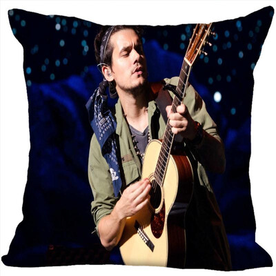 

John Mayer Pillow Cover Bedroom Home Office Decorative Pillowcase Square Zipper Pillow Cases Satin Fabric No Fade
