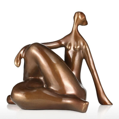 

Plump Woman- Yoga Hunker Tomfeel Resin Sculpture Home Decoration Original Design Yoga