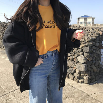 

2018 autumn&winter new Japanese&Korean womens blouse is loose&thick with cardigan sweater