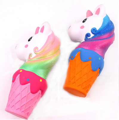 

New PU slow spring back unicorn ice cream squishy slow spring back promotional gift relief toys