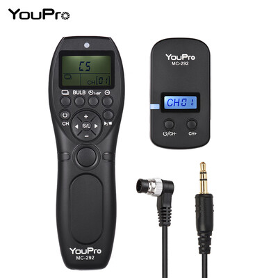 

YouPro MC-292 E3 24G Wireless Remote Control LCD Timer Shutter Release Transmitter Receiver 32 Channels for Canon 80D 760D 750D 7