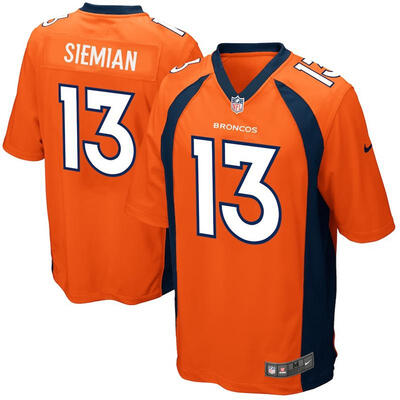 

Mens Football Jersey Denver Broncos Trevor Siemian Orange Game Jersey