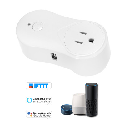 

Smart WiFi Socket EU Type E with Dual Outlet Remote Control by Smart Phone from Anywhere Timing Function Voice Control Compatible