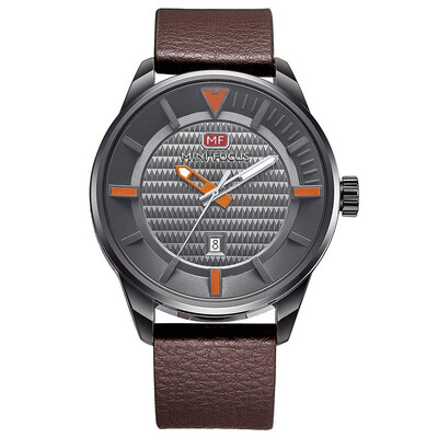 

BOFUTE Mens Watch Business Watch Quartz Watches Japanese Movement Calendar Waterproof Genuine Leather Strap 0026G