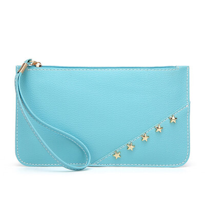 

New Pattern Top-quality PU Leather Pure color Square Shape soft surface Female Wallet Coin bag Gift bag