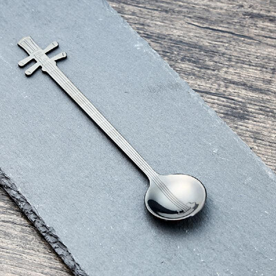 

Creative 304 Stainless Steel Spoon Musical Guitar Pattern Ice Cream Dessert Tea Coffee Party Small Gift Tableware