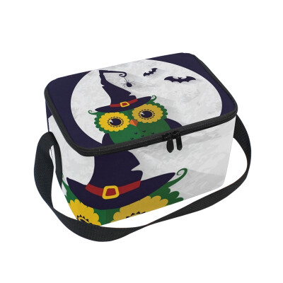 

ALAZA Lunch Box Insulated Lunch Bag Large Cooler Owl And Bats Tote Bag