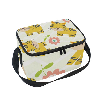 

ALAZA Insulated Lunch Box Love Cats Lunch Bag for Men Women Portable Tote Bag Cooler Bag