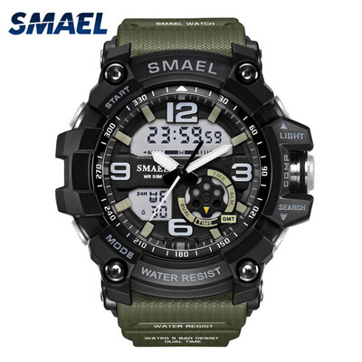 

Mens Stylish Sports Multi-function Electronic Waterproof Watch Dual Display Wristwatches