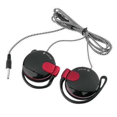 

35mm Wired Gaming Headset On-Ear Sports Headphones Ear-hook Music Earphones w Microphone In-line Control for Smartphones Tablet