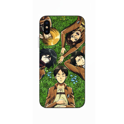 

Attack on Titan Japanese Anime Manga Cartoon Painting Case For Apple iPhone 6 6s 7 8 Plus X XR XS Max Soft TPU Printed Cover