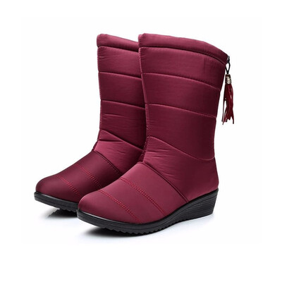 

NEW Women Boots Female Down Winter Boots Waterproof Warm Girls Ankle Snow Boots Ladies Shoes Woman Warm Fur Botas Mujer