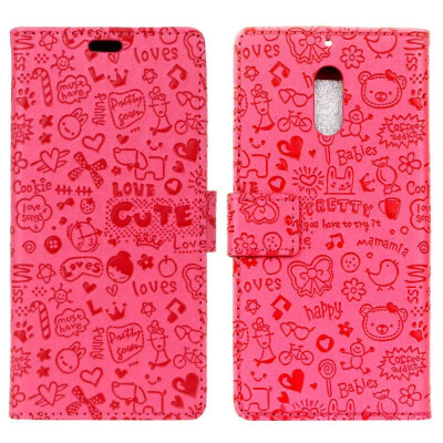 

MOONCASE Wiko View XL Little Witch Leather Case - Rose Red