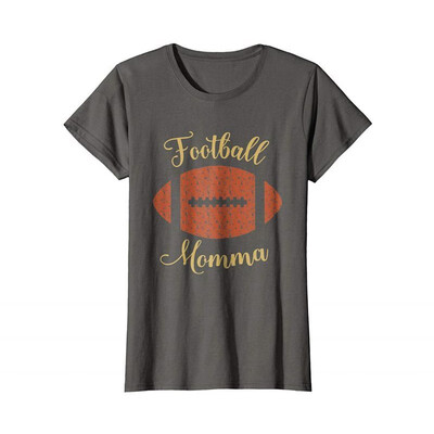 

Football Momma T-Shirt American Football Player Mom Tee