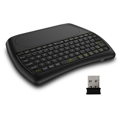 

Russian English Version 24GHz Wireless Keyboard Touchpad Mouse Handheld Remote Control with Colorful LED Backlight for Android TV
