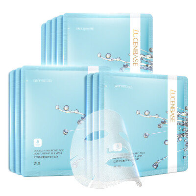 

Translucent double hyaluronic acid moisturizing silk mask 10 pieces fast absorption deep hydrating moisturizing firming brightening complexion men&women mask stickers