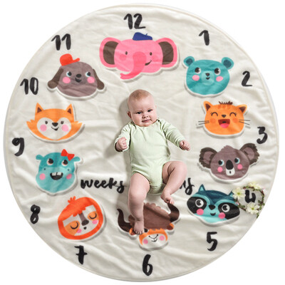 

Baby Weekly Monthly Milestone Blanket For Girl Boy Floral Wings Unicorn Frame Newborn Photo Prop Background Super Soft Flannel