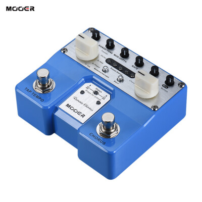 

MOOER Reverie Chorus Guitar Effect Pedal 5 Chorus Modes 8 Enhancing Effects Tap Tempo Function with Dual Footswitches