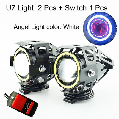 

​Motorcycle Headlight LED 12v 125w spotlights Motorcycle auxiliary Driving Lights Super Bright moto Fog Lamp Spot Headlamp