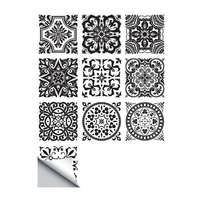 

10 PcsSet Self Adhesive Tile Stickers Art Decals DIY Wall Sticker Kitchen Backsplash Bathroom Removable Home Tidy Protection