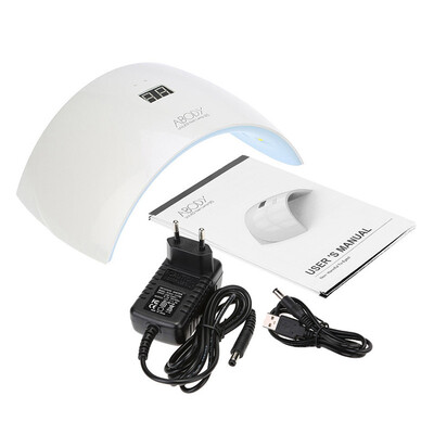 

Abody LED UV Lamp Nail Gel Dryer Fingernail & Toenail Gel Curing White Light Nail Art Painting Salon Tool 24W Pink UK Plug