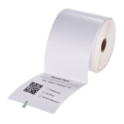 

4" 6"102 152mm Thermal Label Postage Shipping Label Strong Self-Adhesive Sticker 12 Rolls 500 Labels Per Roll
