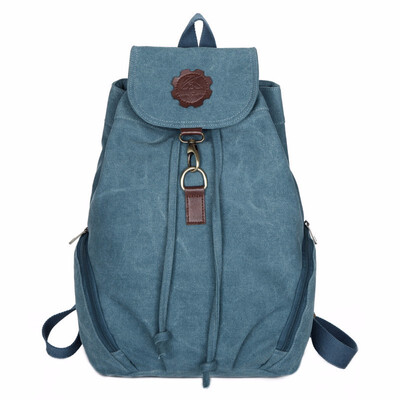 

2018 Women Canvas Backpack Drawstring Travel Schoolbag Casual Back Bag Schoolbag Female Rucksack Shoulder Bag for Girls