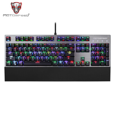 

Motospeed CK108 104 Keys Blue Switch RGB Backlit Ergonomics Design Mechanical Gaming Wired Keyboard