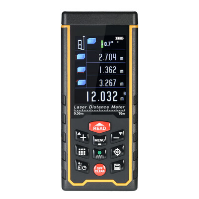 

Mini Handheld LCD Digital Laser Distance Meter USB Range Finder Distance Area Volume Measurement 100 Groups Data Storage