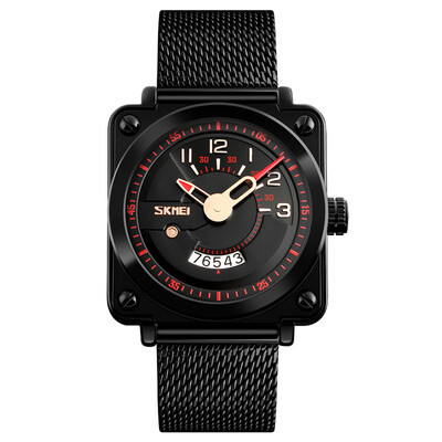 

SKMEI Fashion Stainless Steel Quartz Men Watches 3ATM Water-resistant Casual Man Wristwatch Male Relogio Musculino Date