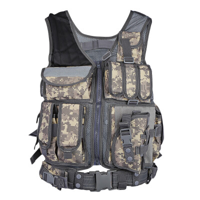 

Tactical Paintball Military Assault Shooting Hunting Molle Vest with Holster