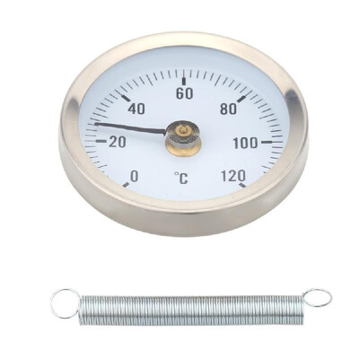 

0-120°C Bimetal Stainless Steel Surface Pipe Thermometer Clip-on Temperature Gauge with Spring