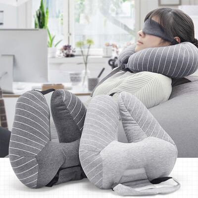 

Banzheni U-shaped pillow portable cervical pillow adult aircraft neck pillow neck travel U-shaped pillow pillow foam particles u-shaped pillow neck pillow multi-function travel pillow dark gray