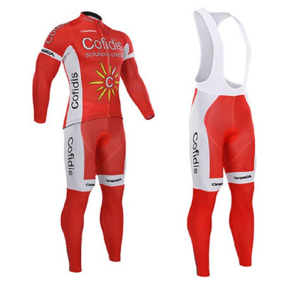 

Cycling jersey 2018 pro team Cofidis winter thermal fleece cycling clothing set ropa ciclismo invierno bike jersey bib pants kit