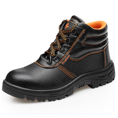 

Ishmaiah steel head steel smash-proof puncture function mens boots safety shoes comfortable breathable G210 high to help black 43