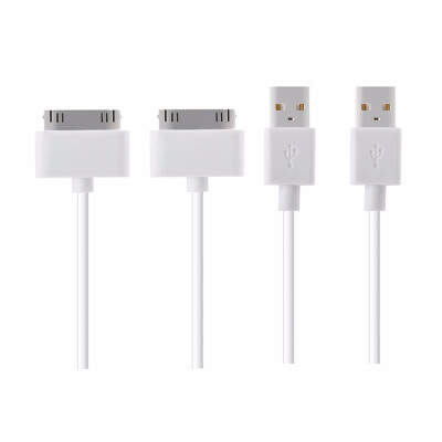 

2pc 2 x 1M Sync&Charging Cable for iPhone 4 4S iPhone 3G 3GS iPad 1 2 3 iPod - White