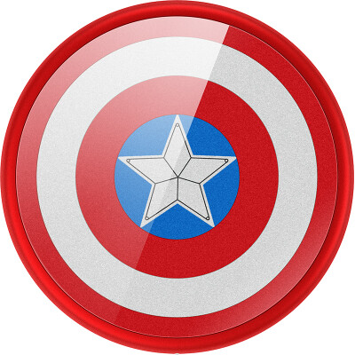 

Dgpower Dgpower Captain America Shield Wireless Charger Wireless ChargeFast Charge for IPone 8 8 Plus X&other Disney Marvel Genuine license