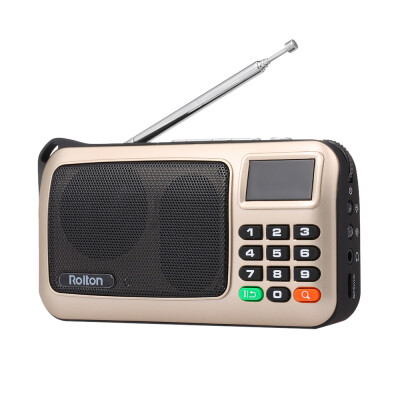 

Rolton W405 FM Digital Radio Portable USB Wired Computer Speaker HiFi Stereo Receiver w Flashlight LED Display Support TF Music P