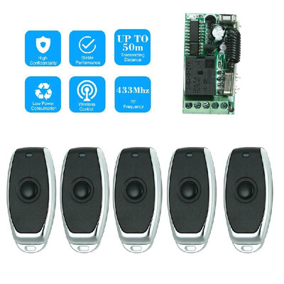 

433Mhz DC 12V Universal RF Remote Control Switch Relay Receiver Module Mini 1CH Wireless Control Switch 5PCS RF 433 Mhz Transmit